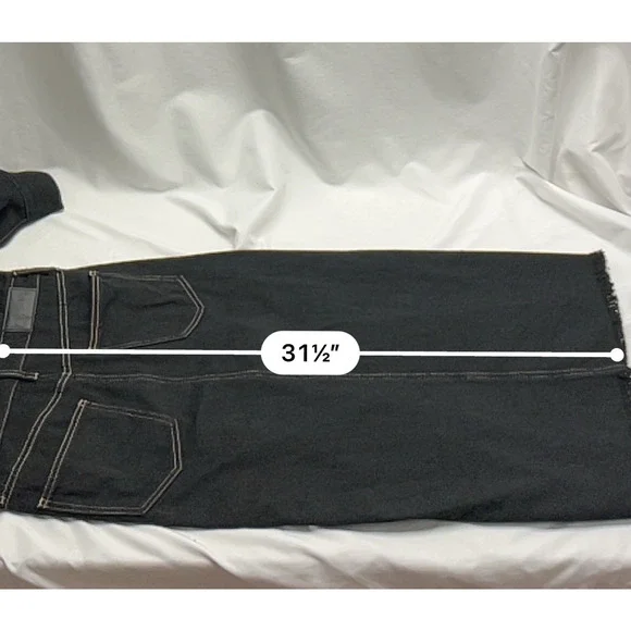 Pistola Women's Amira Long Sleeve Denim Jean Sheath Midi Dress In Noir Size S - Picture 10 of 12